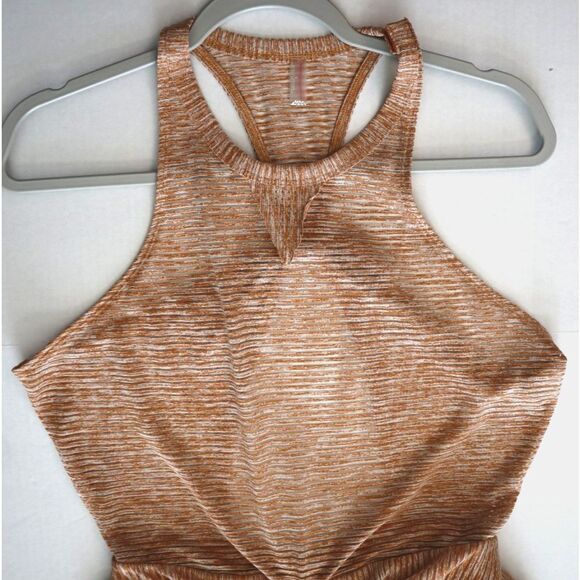 FP Movement OB1449132 Women's Sz M Russet Orange Striped TTYL Racerback Dress - Picture 6 of 12